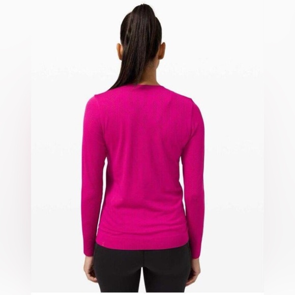 Lululemon Fletching Lines Ripened Raspberry Swiftly Breathe Long Sleeve Tee - Picture 5 of 9